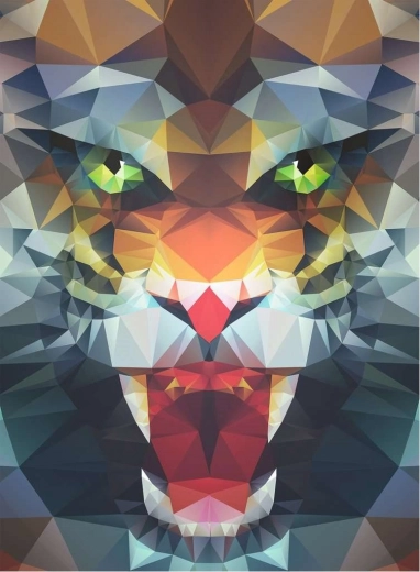 Puzzle Polygon Lion 500 Pieces Ravensburger