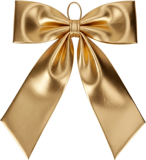 Gold Decorative Bow XXL 68 × 80 cm