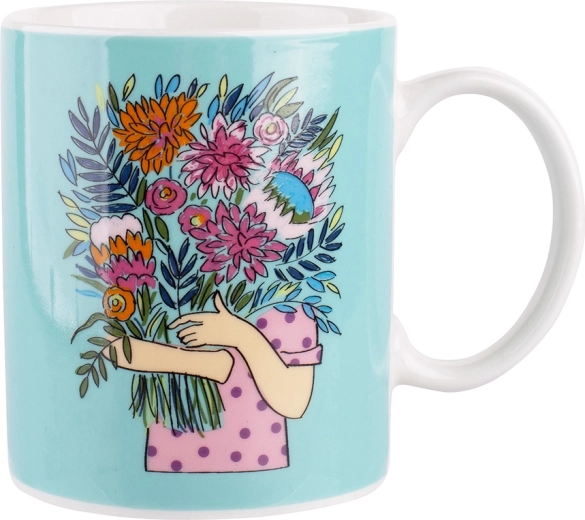 Tazza NBC 300 ml con decoro Bukiet niebieski