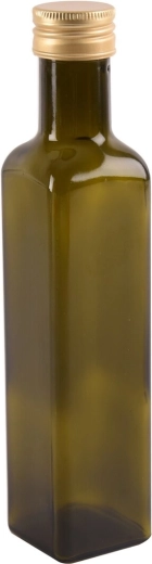 Bouteille en verre pour huile 0,25 l avec bouchon métallique