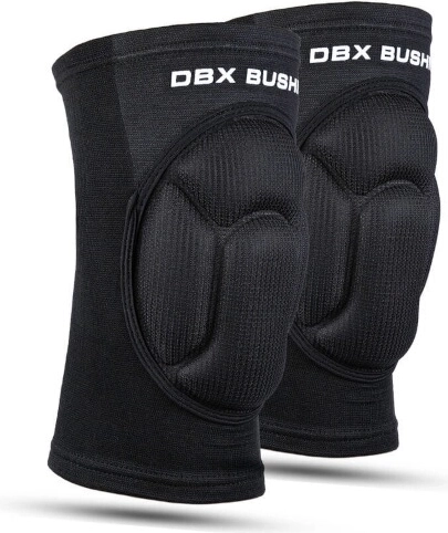 Elastic knee guards DBX Bushido with foam padding