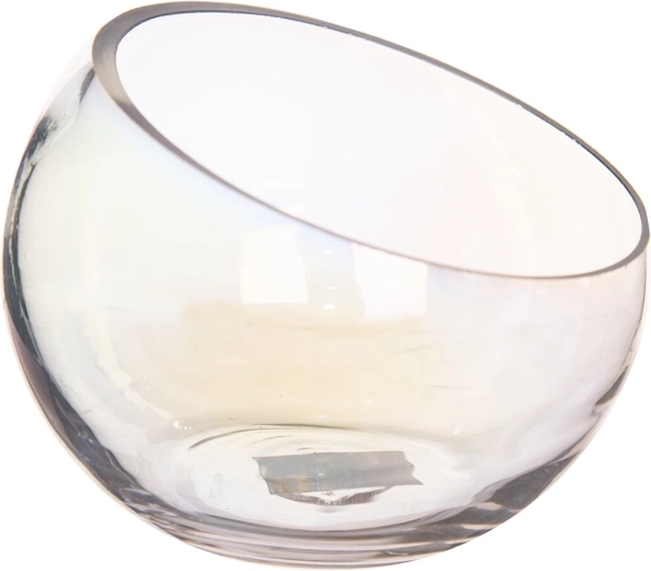 Dekorativna staklena vaza s bisernim efektom 14,5 × 14,5 × 11,5 cm