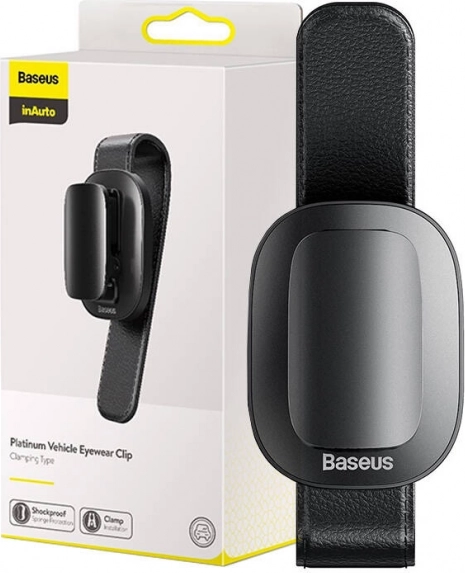 Baseus Platinum clip pour lunettes de voiture – noir