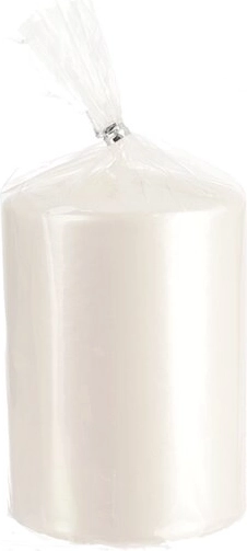 Matte white pillar candle 7 × 10 cm
