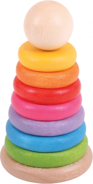 Giocattolo impilabile in legno per bambini arcobaleno