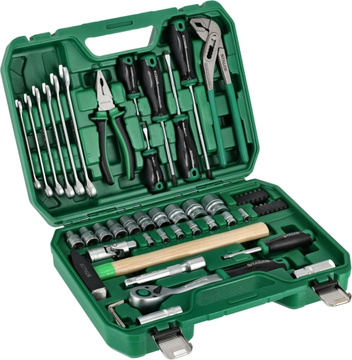 Coffret d’outils 55 pièces 1/4" et 1/2" en mallette Stalco