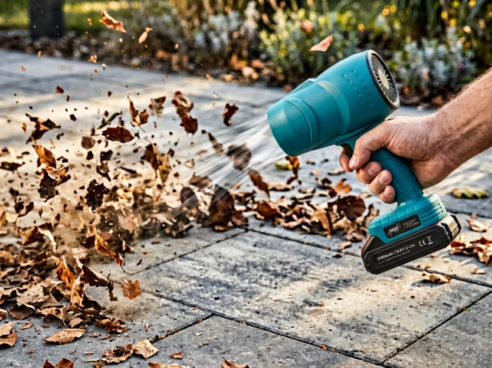 Silny strumień powietrza do szybkiego sprzątania