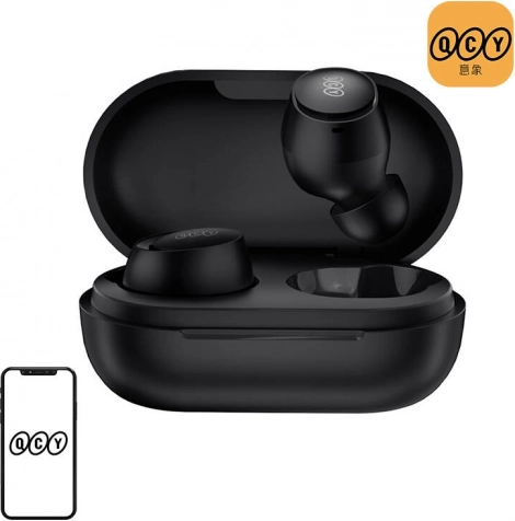 Cuffie wireless QCY TWS T27 nere