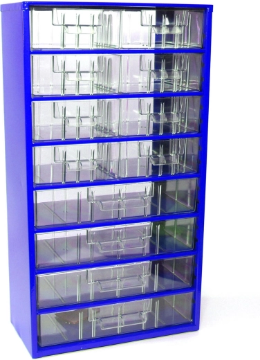 Metal drawer cabinet TOKOZ, 8 medium and 4 large drawers, 30.5 × 55 × 15.5 cm