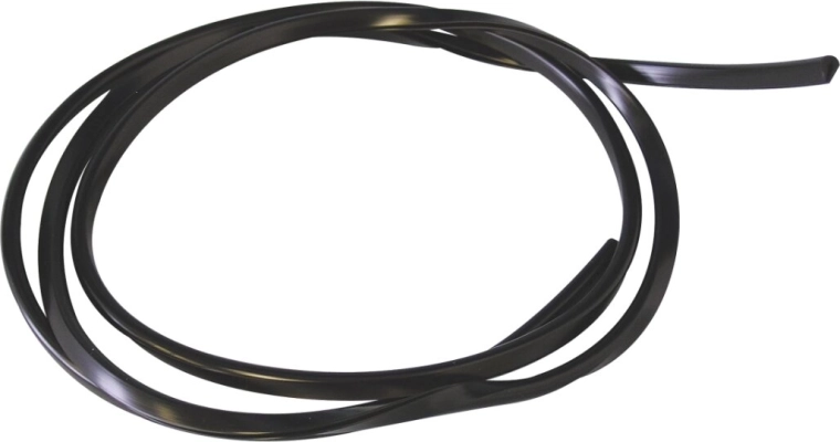 Black protective U-edge profile, 1 m