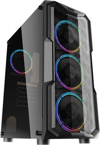 Darkflash Aquarius Acrylic computer case black, midi tower with tempered glass