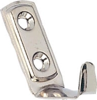 Piccolo gancio da mobile 25 × 40 mm, nichel, confezione da 20 pz