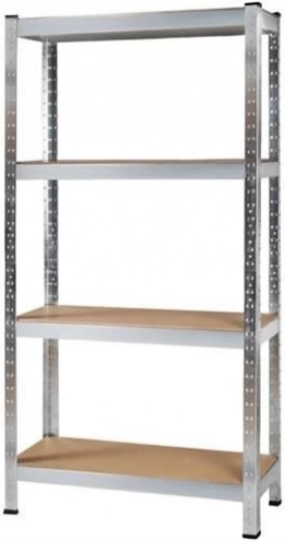 Metal Shelf with 4 Shelves 150x75x30 cm