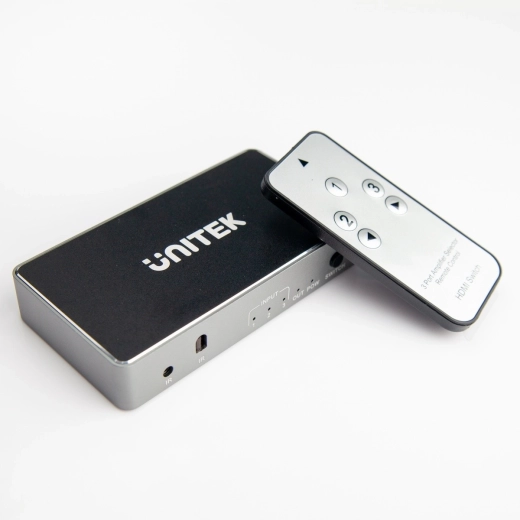 HDMI přepínač 3× vstup na 1× výstup s podporou 4K a dálkovým ovládáním