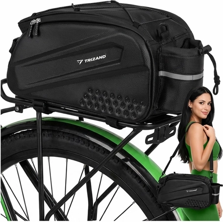 TRIZAND 10 L Rear Rack Bike Bag, Waterproof with Reflectors