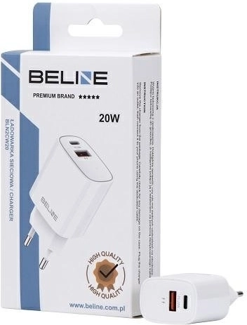 20W USB-C + USB-A Wall Charger White
