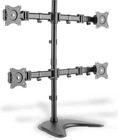Supporto per quattro monitor, 27 pollici, girevole 360°