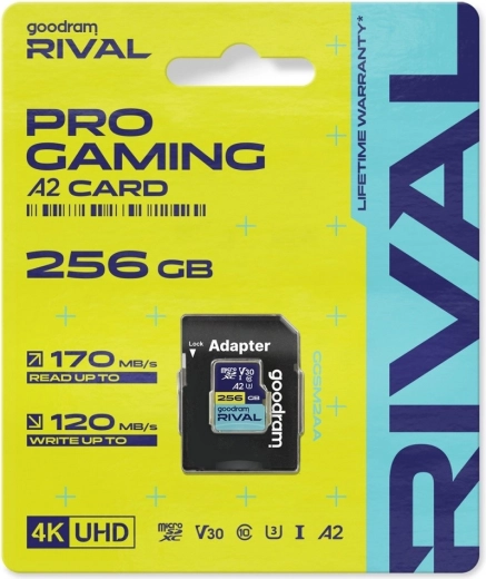 Goodram Rival microSD-kort 256 GB UHS-I V30 U3 C10 A2 170/120 MB/s