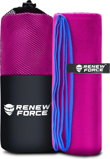 Sneldrogende microvezelhanddoek XXL Renew Force roze