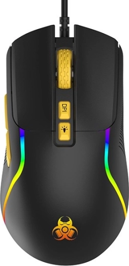 Mouse con DPI 1000–7200 e effetti RGB
