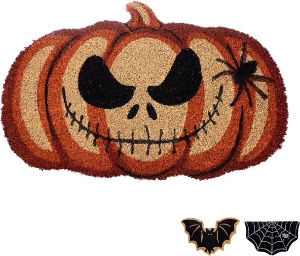 Indgangsmåtte af kokosfiber med plastbagside Halloween-mix