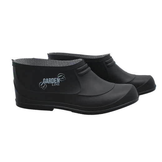 Bottes de travail basses en caoutchouc jusqu’à la cheville, noires, taille 46