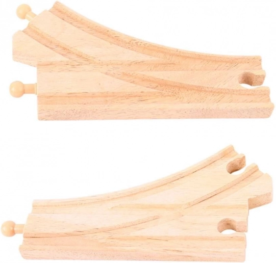 Wooden Switch Tracks for Train Set, 2 pcs BIGJIGS RAIL