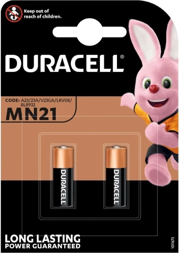 Duracell MN21 Alkaline Batteries in a Blister Pack of 2