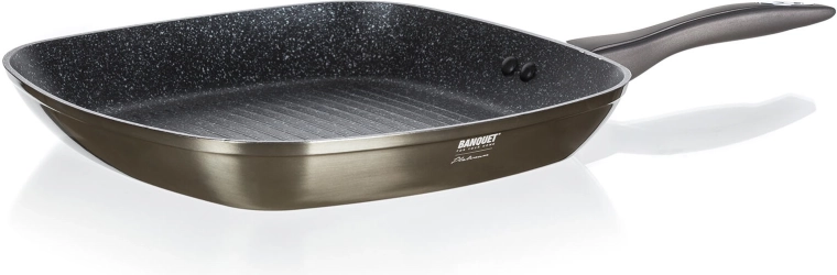 Padella bistecchiera 28 × 28 cm METALLIC PLATINUM con rivestimento antiaderente