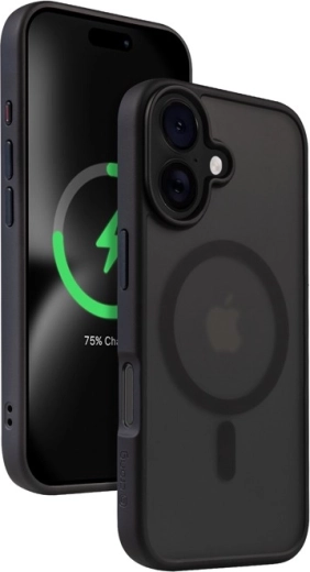 Coque Hybrid Frost MAG pour iPhone 16 noir