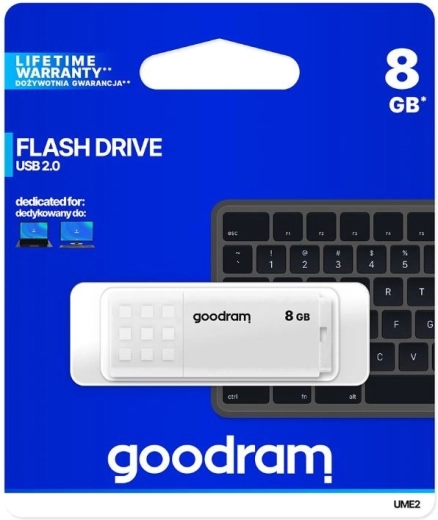 Pendrive GOODRAM UME2 8GB USB 2.0 Bianco