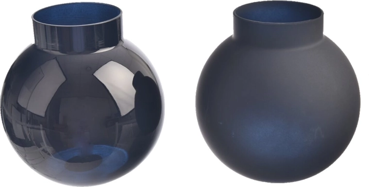 Glass vase in black 19 × 19 × 19 cm (2 variants)