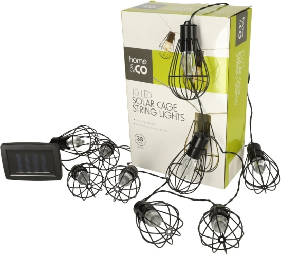 Havebelysning solarpærer girlande loft 10 LED
