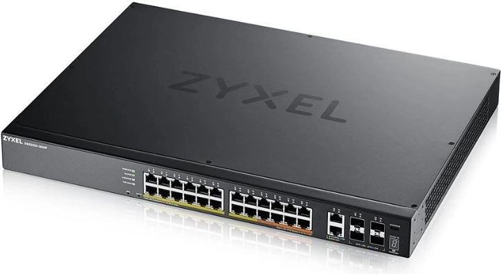 L3 Access Switch 24× PoE, 10GbE RJ-45 and 4× 10GbE SFP+