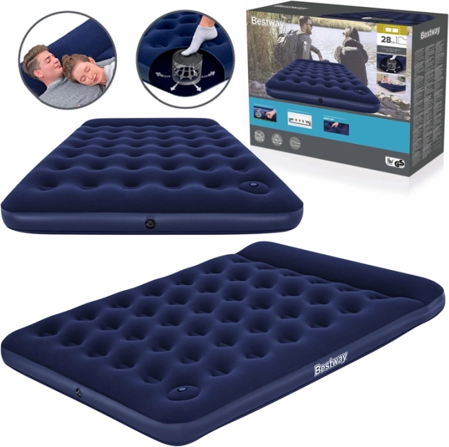 Nafukovací matrace BESTWAY Queen s vestavěnou nožní pumpou 203 × 152 × 28 cm