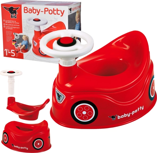 Children's potty in the shape of a car BIG New Bobby Car with steering wheel and horn