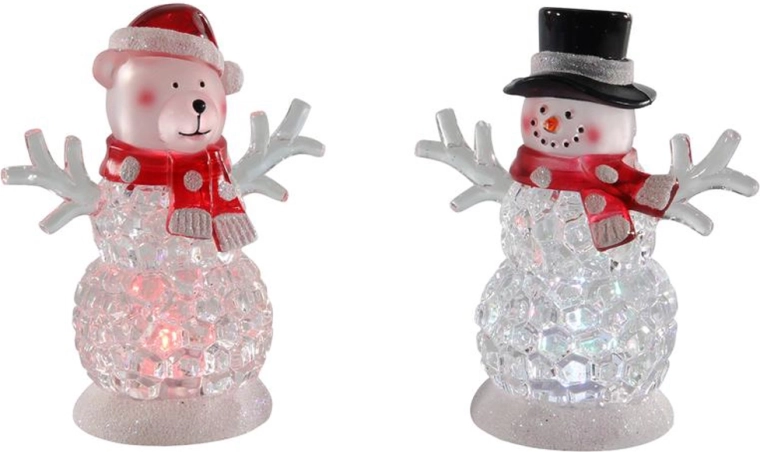 Christmas LED light decoration – Santa and snowman figures