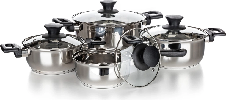 Durable stainless steel with polished finish and easy care