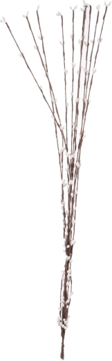 Ramo decorativo artificiale con fiore bianco/marrone 65 cm