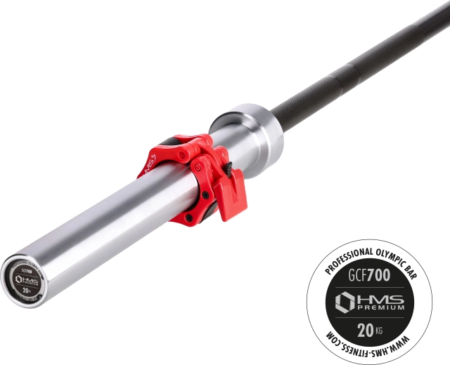 Bilanciere olimpico HMS Premium GCF700 20 kg, 220 cm, 50 mm