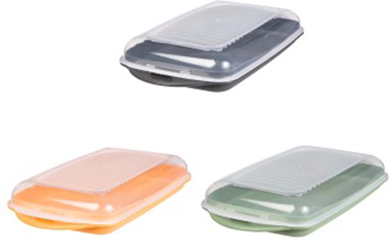 Mini boîte alimentaire en plastique avec couvercle transparent