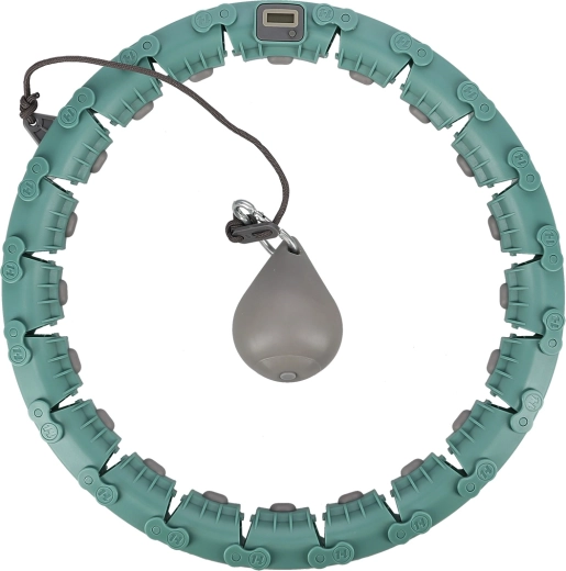 Smart massage hoop with weight and counter – green