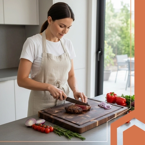 Juice groove for a tidy countertop