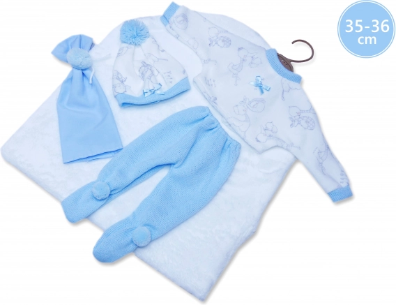 Llorens outfit for New Born doll 35–36 cm, 3-piece set with blanket