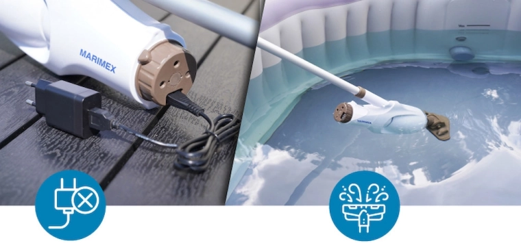 Cordless cleaning with automatic water sensor