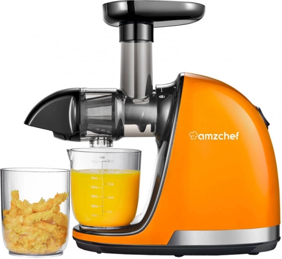 Pomalý odšťavňovač AMZCHEF oranžový