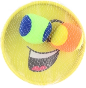 Plastic catch ball with smile – set for kids