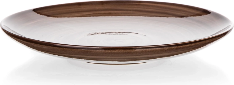 Shallow ceramic plate 27 cm Palas brown