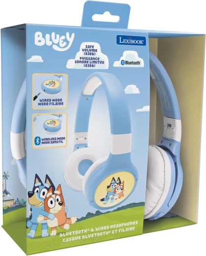Cuffie wireless per bambini BLUEY 2in1 con design pieghevole e limitazione del volume
