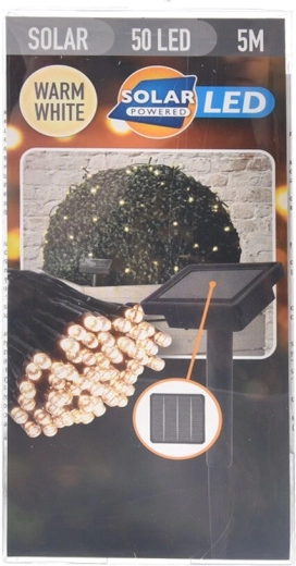 Solar-LED-Lichterkette gelb 50 LEDs